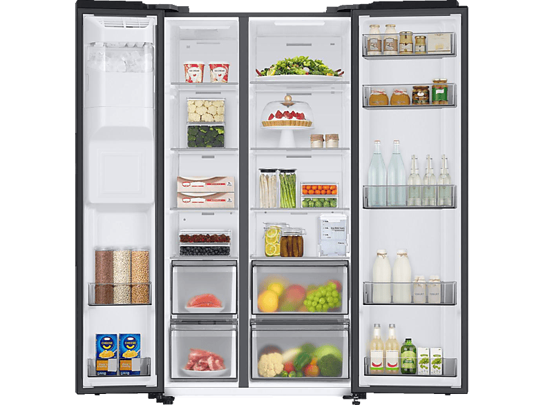 SAMSUNG RS6GA8521B1/EG Side-by-Side (634 l, E, 1780 mm hoch, Premium Black Steel) von SAMSUNG