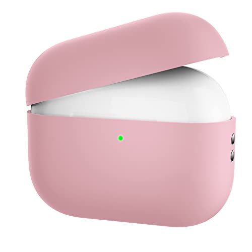 Für A-i-r-Pods Pro2 Case Cover, Full Protective Soft Silikon Skin Cover, Stoßdämpfend, Kopfhörer Cases, Tragetasche für Männer und Frauen (Pink) von SAMTN