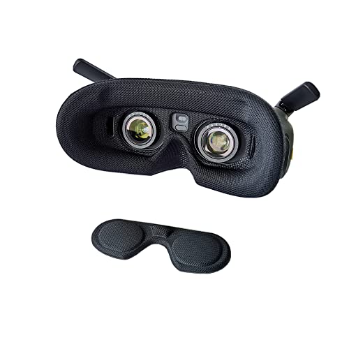 Für DJI AVATA goggles 2 Schaumstoffpolsterung + Schutzabdeckung für die Linse (schwarz+Schutzhülle) von SAMTN