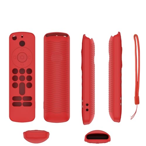Hülle für Fire TV Stick 4K (2. Generation), Fernbedienungshülle Skin, Stoßfeste Anti-Rutsch-Schutzhülle für die Fernbedienung (Rot) von SAMTN