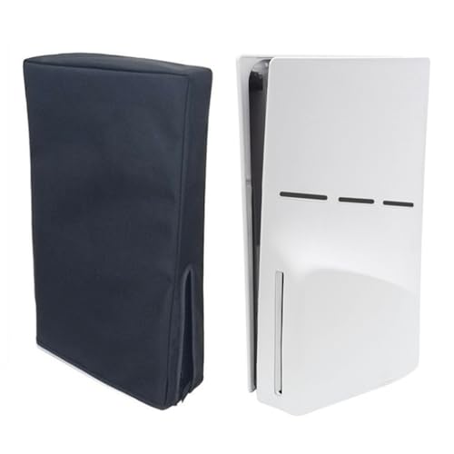 Hülle für PS5 Slim, Spielkonsolenhülle Skin Schutz für PS5 Slim Disc&Digitalkonsole (Vertikal Schwarz) von SAMTN