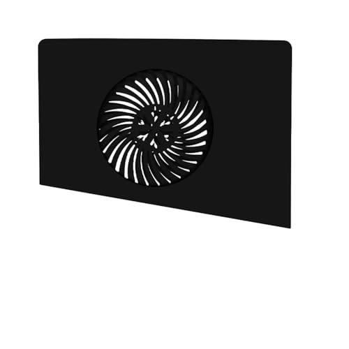 Konsolenabdeckplatten für PS5 Slim, Zubehörabdeckungen Faceplate mit Kühllüfteranschluss und RGB-Leuchten, Linke und rechte obere Abdeckung (Schwarz) von SAMTN