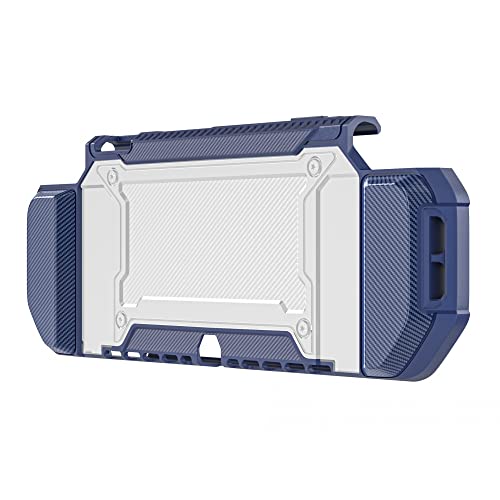 Schutzhülle für Switch OLED-Spielekonsole, TPU + PC-Tragetasche, sturzsicher, rutschfest, stoßfest, Spielmaschinenschutz (Blau) von SAMTN