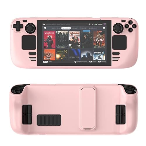 Schutzhülle mit Kickstand für Steam Deck, Schutzhülle mit vollem Schutz, Stoßdämpfung und Anti-Kratz-Design, Tragetasche (rosa) von SAMTN