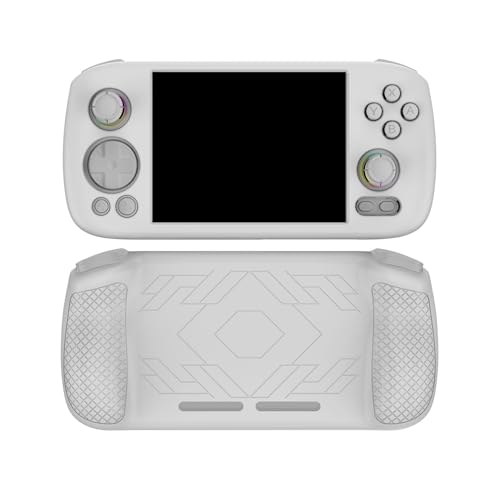 Silikon-Schutzhülle für ANBERNIC RG 406H, Handheld-Spielkonsole Weiche Silikonhülle, Schutzhülle, Rundumschutz mit Anti-Rutsch (Weiß) von SAMTN