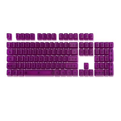 Tastenkappen, 104 Tastenkappen Set, ABS Transparente Mechanische Tastatur Tastenkappe Ohne Gravur Hintergrundbeleuchtung RGB (transparent lila) von SAMTN