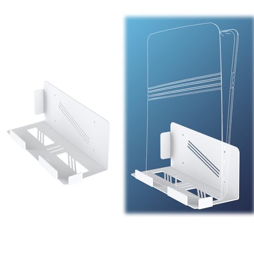 Wandhalterung für PS5 Pro/Slim, Regalhalterung mit Schraubbefestigung, Wandhalterung, Wandständer (Weiß) von SAMTN