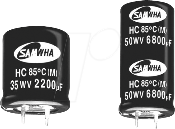 HC2W157M22035 - Elko, radial, 150 µF, 450 V, 85°, Snap-In von SAMWHA