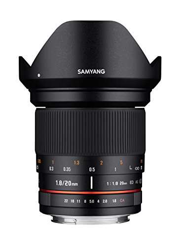 SAMYANG 1113504101 20mm F1.8 ED AS UMC Objektiv für Anschluss Pentax schwarz von SAMYANG