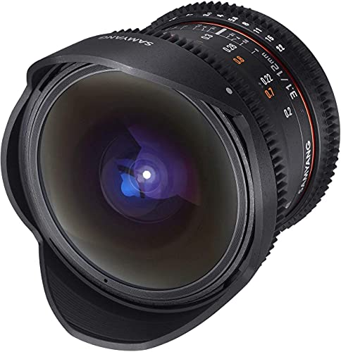 SAMYANG 13012T3.1S 12 mm T3.1 VDSLR ED AS NCS Fish-Eye Objektiv für Anschluss Sony schwarz von SAMYANG