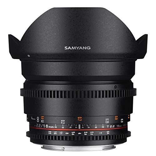 SAMYANG 13016T2.2F T2.2 VDLSR ED UMC CS II Objektiv für Anschluss Fuji X (16mm) von SAMYANG