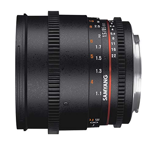 SAMYANG 13085T1.5S 85 mm T1.5 VDSLR AS IF UMC II Objektiv für Anschluss Sony schwarz von SAMYANG