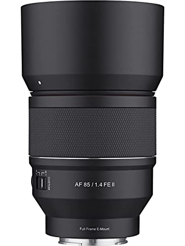 SAMYANG 85 mm F1.4 AF Serie II Vollformat-Teleobjektiv für Sony E (SYIO85SE2-E), Schwarz von SAMYANG