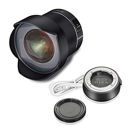 SAMYANG AF 14mm F2.8 + Lens Station Autofokus Objektiv mit Festbrennweite für Nikon F Vollformat, Schwarz, Weitwinkel 14 mm Festbrennweite, von SAMYANG