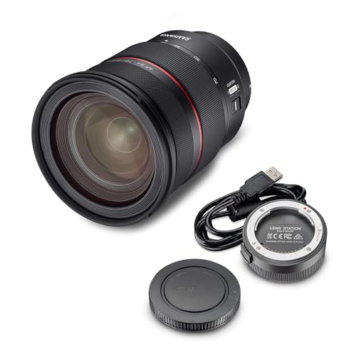 SAMYANG AF 24-70mm F2,8 FE mit Lens-Station für Sony E – Autofokus Vollformat & APS-C 24-70mm Zoom Objektiv F 2.8, für Sony E Mount Kameras Sony Alpha A7 A9 A1 A7C A6000 Serie von SAMYANG