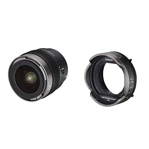 SAMYANG V-AF 20mm T1,9 FE für Sony E + MF Adapter für V-AF Videoobjektive, Videoobjektiv, Auto Fokus Objektiv, Cine Lens 8K Unterstützung, Custom Switch und Button von SAMYANG