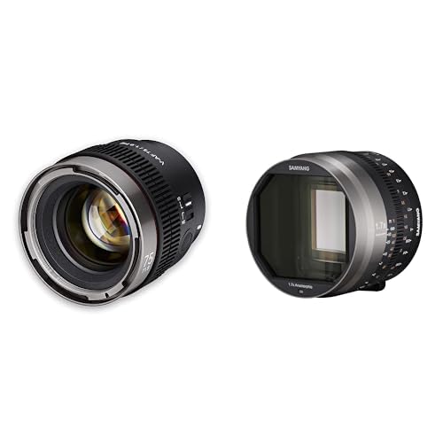 SAMYANG V-AF 75mm T1, 9 FE für Sony E + Anamorphic Adapter für die V-AF Serie mit Squeeze Faktor 1,7X, Videoobjektiv, Auto Fokus Objektiv, Cine Lens 8K Unterstützung, Custom Switch und Button von SAMYANG