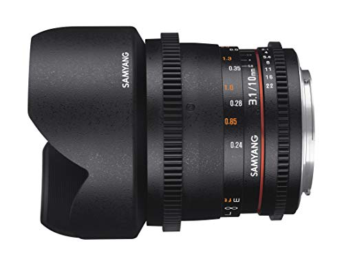 Samyang 10/3,1 Objektiv Video DSLR Canon EF manueller Fokus Videoobjektiv 0,8 Zahnkranz Gear, Weitwinkelobjektiv schwarz Samyang 10/3,1 Objektiv Video DSLR Canon EF manueller Fokus Videoobjektiv 0,8 Zahnkranz Gear, Weitwinkelobjektiv schwarz von SAMYANG