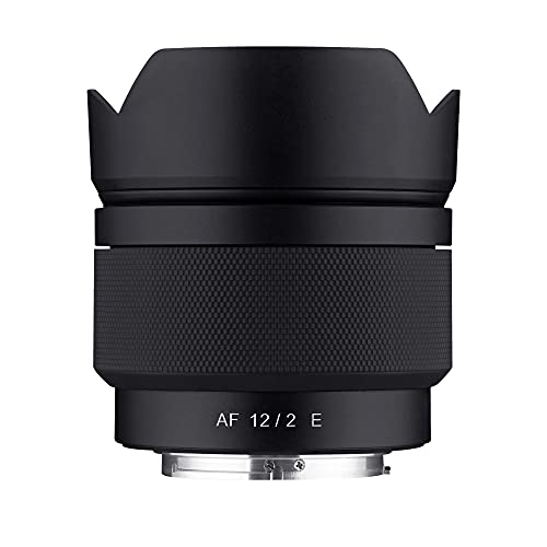 Samyang 12 mm F2.0 AF Ultra-Weitwinkel-Autofokus-Objektiv für Sony E Mount (SYIO12AF-E), Schwarz von SAMYANG