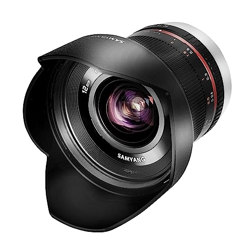 Samyang 12mm F2.0 Canon M schwarz - APS-C Weitwinkel Festbrennweite Objektiv für Canon M, manueller Fokus, für Kamera EOS M6 Mark II, EOS M50, EOS M200, EOS M100, EOS M10, EOS M6 II von SAMYANG
