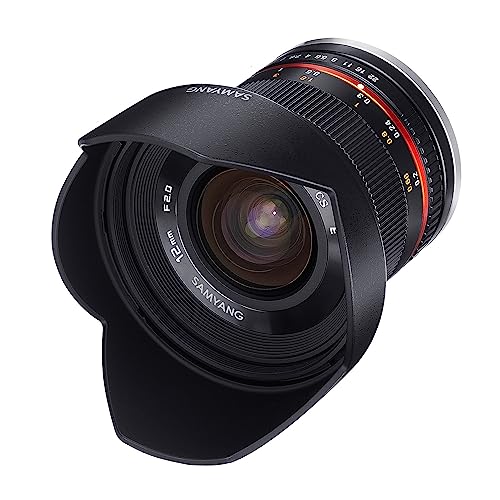 Samyang 12mm F2.0 Weitwinkel Objektiv Festbrennweite manueller Fokus Foto Objektiv für Sony E-Mount APS-C Kameras Sony Alpha 6600 6500 6400 6300 6100 6000 5100 5000 schwarz von SAMYANG