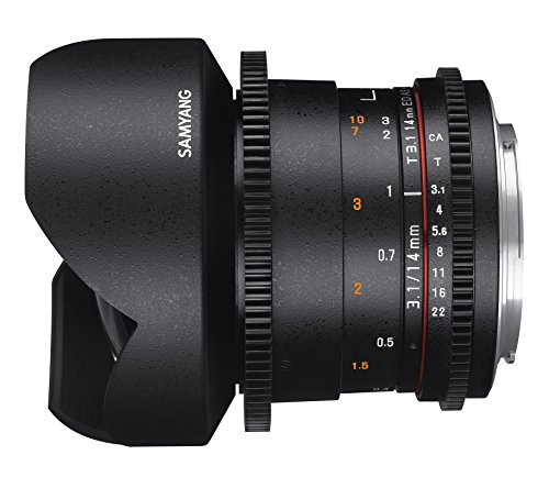 Samyang 14mm T3.1 Video DSLR II für MFT – Vollformat und APS-C Videoobjektiv für MFT Mount, manueller Fokus 0,8 Zahnkranz Gear, 14 mm Weitwinkelobjektiv für MFT-Mount, schwarz Samyang 14mm T3.1 Video DSLR II für MFT – Vollformat und APS-C Videoobjektiv für MFT Mount, manueller Fokus 0,8 Zahnkranz Gear, 14 mm Weitwinkelobjektiv für MFT-Mount, schwarz von SAMYANG