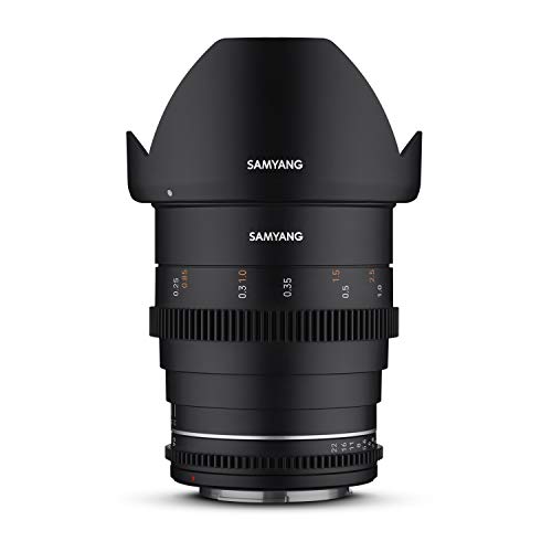 Samyang 23003 MF 24mm T1,5 VDSLR MK2 Sony E – lichtstarkes T1,5 Weitwinkel Cine- und Video Objektiv für Sony E Mount, 24 mm Festbrennweite, Follow Focus Zahnkränze Vollformat und APS-C, 8K Auflösung von SAMYANG