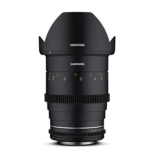 Samyang 23010 MF 35mm T1,5 VDSLR MK2 MFT – lichtstarkes T1,5 Weitwinkel Cine- und Video Objektiv für MFT Mount, 35 mm Festbrennweite, Follow Focus Zahnkränze Vollformat, APS-C und MFT, 8K Auflösung von SAMYANG