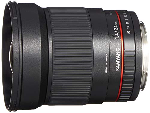 Samyang 24/1,4 Objektiv DSLR Canon EF manueller Fokus Fotoobjektiv, Weitwinkelobjektiv schwarz von SAMYANG