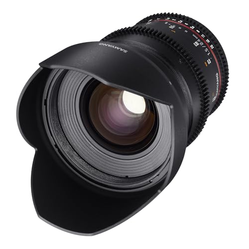 Samyang 24/1,5 Objektiv Video DSLR II Sony E manueller Fokus Videoobjektiv 0,8 Zahnkranz Gear, Weitwinkelobjektiv schwarz von SAMYANG
