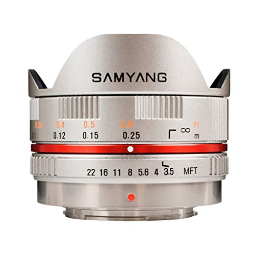 Samyang 7,5/3,5 Objektiv Fisheye APS-C MFT manueller Fokus Fotoobjektiv, Superweitwinkelobjektiv silber Samyang 7,5/3,5 Objektiv Fisheye APS-C MFT manueller Fokus Fotoobjektiv, Superweitwinkelobjektiv silber von SAMYANG