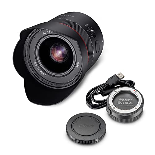 Samyang AF 24mm F1,8 FE + Lens-Station für Sony E-Mount Vollformat & APS-C I ultraleichtes Weitwinkel-Objektiv mit schnellem Autofokus I Festbrennweite für Sony Alpha A7C, A7 III, A6400, A6100 von SAMYANG