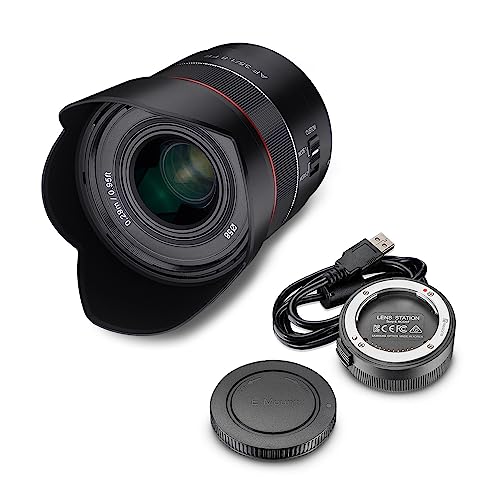 Samyang AF 35mm F1,8 FE + Lens-Station für Sony E-Mount Vollformat & APS-C I ultra leichtes Weitwinkelobjektiv mit schnellem Autofokus I Festbrennweite für Sony Alpha A7C, A7 III, A6100 u.a. von SAMYANG