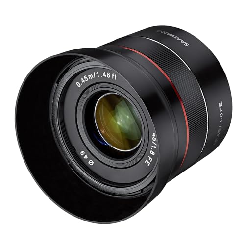 Samyang AF 45 mm F1.8 für Sony FE (Tiny but Premium) - Vollformat und APS-C Festbrennweite Autofokus Objektiv Sony E FE E-Mount für Sony A9 A7 A7C II A7C R A6600 A6500 A6400 A6300 A6000 A5100 A5000 von SAMYANG