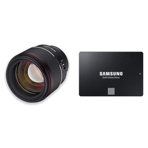 Samyang AF 85mm F1 & Samsung 870 EVO SATA III 2,5 Zoll SSD, 500 GB, 560 MB/s Lesen, 530 MB/s Schreiben, Interne SSD, Festplatte für schnelle Datenübertragung, MZ-77E500B/EU von SAMYANG