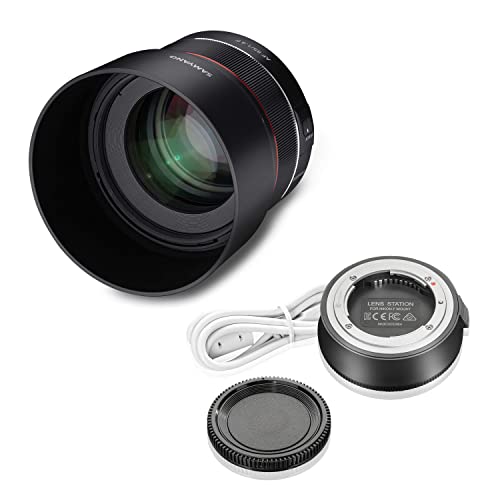 Samyang AF 85mm F1.4 F + Lens-Station für Nikon F - 85mm Festbrennweite Autofokus Vollformat Objektiv für Nikon Spiegellose und Spiegelreflex DSLR Vollformat und APS-C Kameras mit Nikon F Mount Samyang AF 85mm F1.4 F + Lens-Station für Nikon F - 85mm Festbrennweite Autofokus Vollformat Objektiv für Nikon Spiegellose und Spiegelreflex DSLR Vollformat und APS-C Kameras mit Nikon F Mount von SAMYANG