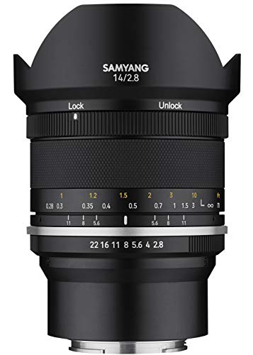 Samyang MF 14mm F2,8 MK2 Fuji X – Weitwinkel Objektiv manueller Fokus Festbrennweite für APS-C Kameras mit Fuji X Mount, 2. Generation Fujifilm X-T1, X-Pro2, X-T3, X-H1, X-T30, X-Pro3, X-T200, X-T4 von SAMYANG