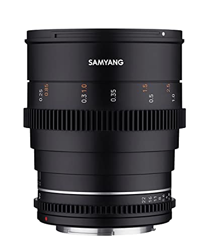 Samyang MF 24mm T1,5 VDSLR MK2 Canon RF – lichtstarkes T1,5 Weitwinkel Cine- und Video Objektiv für Canon RF Mount, 24 mm Festbrennweite, Follow Focus Zahnkränze Vollformat und APS-C, 8K Auflösung von SAMYANG