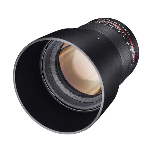 Samyang MF 85mm F1,4 AS IF UMC für Nikon F – Vollformat Portrait Objektiv für Nikon F/ F AE-Mount, geeignet für APS-C, manueller Fokus, für DSLR Nikon Kameras D780, D3500, D850, D7500, D5500 von SAMYANG