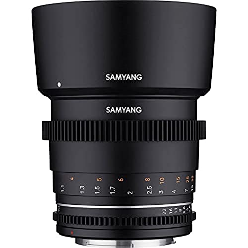 Samyang MF 85mm T1,5 VDSLR MK2 Canon RF – lichtstarkes T1,5 Tele Cine- und Video Objektiv für Canon RF Mount, 85 mm Festbrennweite, Follow Focus Zahnkränze Vollformat und APS-C, 8K Auflösung Samyang MF 85mm T1,5 VDSLR MK2 Canon RF – lichtstarkes T1,5 Tele Cine- und Video Objektiv für Canon RF Mount, 85 mm Festbrennweite, Follow Focus Zahnkränze Vollformat und APS-C, 8K Auflösung von SAMYANG