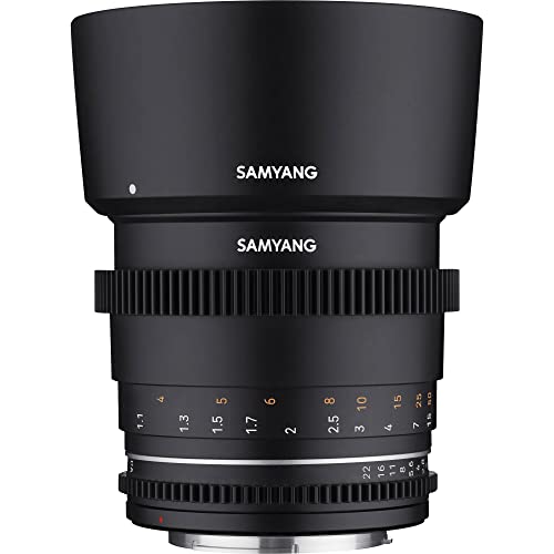 Samyang MF 85mm T1,5 VDSLR MK2 MFT – lichtstarkes T1,5 Tele Cine- und Video Objektiv für MFT Mount, 85 mm Festbrennweite, Follow Focus Zahnkränze Vollformat, APS-C und MFT, 8K Auflösung von SAMYANG