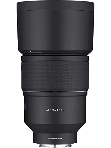 Samyang SYIO13518-E F1.8 AF Vollformat-Autofokus-Teleobjektiv für Sony E-Mount-Kameras, Schwarz von SAMYANG