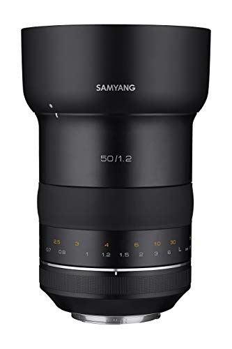 Samyang SYXP50-C XP 50mm f/1.2 High Speed Objektiv für Canon EF mit integriertem AE-Chip, Schwarz von SAMYANG