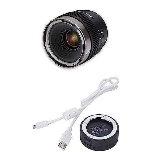 Samyang V-AF 45mm T1,9 FE für Sony E + Lens Station, Videoobjektiv, Auto Fokus Objektiv, Cine Lens 8K Unterstützung, Anamorphic kompatibel von SAMYANG