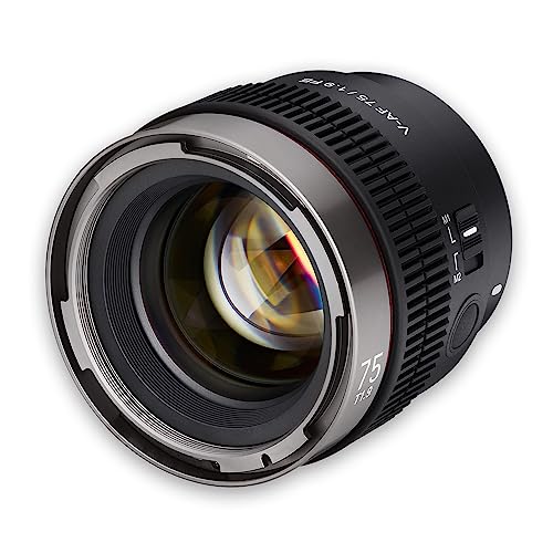 Samyang V-AF 75mm T1,9 FE für Sony E, Videoobjektiv, Auto Fokus Objektiv, Cine Lens 8K Unterstützung, Anamorphic kompatibel, Custom Switch und Custom Button von SAMYANG