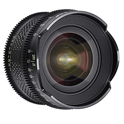 XEEN CF Cinema 16mm T2,6 Sony E Mount Vollformat – professionelles Cine-Objektiv – Carbon Linsenzylinder – extrem kompakt und besonders leicht, schwarz von SAMYANG
