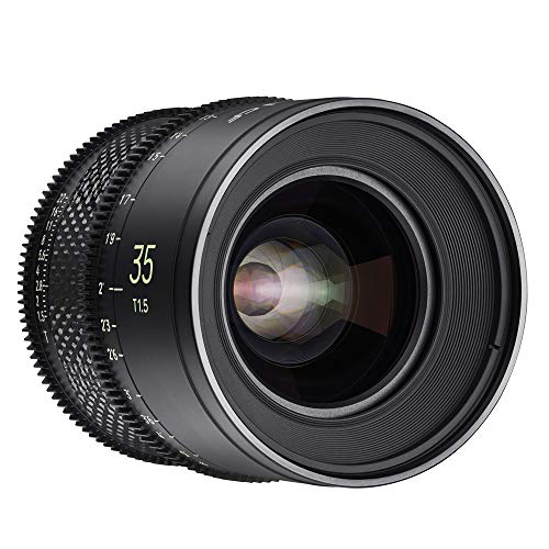 XEEN CF Cinema 35mm T1,5 Sony E Mount Vollformat – professionelles Cine-Objektiv – Carbon Linsenzylinder – extrem kompakt und besonders leicht, schwarz, 22858 von SAMYANG