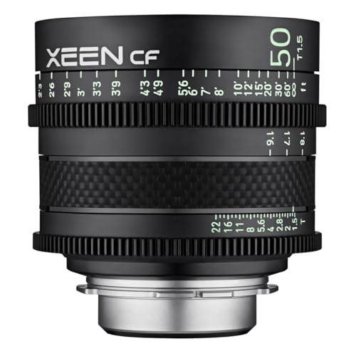 XEEN CF Cinema 50mm T1,5 PL Vollformat – professionelles Cine-Objektiv – Carbon Linsenzylinder – extrem kompakt XEEN CF Cinema 50mm T1,5 PL Vollformat – professionelles Cine-Objektiv – Carbon Linsenzylinder – extrem kompakt von SAMYANG
