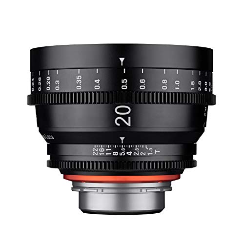 XEEN Cinema 20mm T1,9 PL Vollformat Objektiv MF Cine Video Lens für hohe Auflösungen mit Follow Focus Zahnkränze von SAMYANG