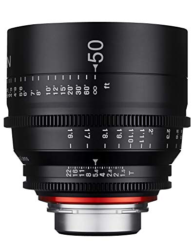 XEEN Cinema 50mm T1,5 MFT Vollformat Objektiv MF Cine Video Lens für hohe Auflösungen mit Follow Focus Zahnkränze von SAMYANG